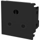 5Amp Euro Module Socket in Black with Bespoke Brown Option 5Amp Euro Module Socket in Black with Bespoke Brown Option